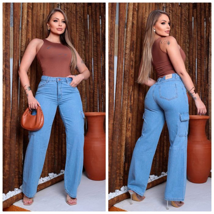 calÇa jeans cargo off white (cópia)