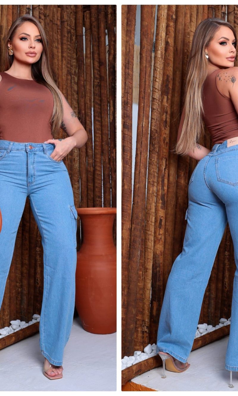 calÇa jeans cargo off white (cópia)