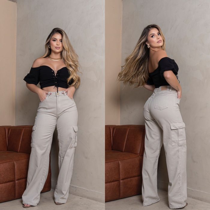 calÇa jeans cargo off white (cópia)