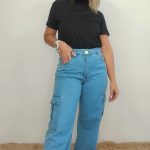 calÇa jeans cargo