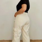 calÇa jeans cargo areia