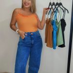 regata canelada com babado