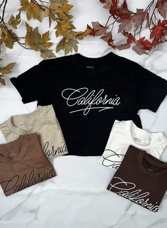 t shirt cropped california