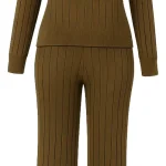 conjunto tricot modal canelado